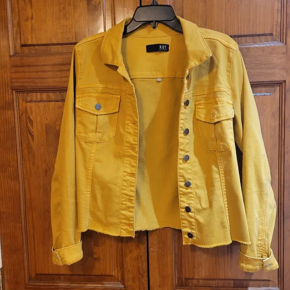 Kut from the Kloth Mustard Jean Jacket - XL - Picture 3 of 5